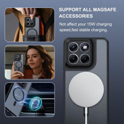 Effcotuo Magnétique Coque pour Motorola Moto Edge 70 Fusion Case avec MagSafe, Anti-Chute Silicone Souple + Acrylique Givré Coqu