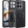 Effcotuo Magnétique Coque pour Motorola Moto G56 5G Case avec MagSafe, Anti-Chute Silicone Souple + Acrylique Givré Coque, Etui 