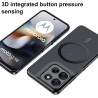 Effcotuo Magnétique Coque pour Motorola Moto G56 5G Case avec MagSafe, Anti-Chute Silicone Souple + Acrylique Givré Coque, Etui 