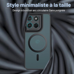 Effcotuo Magnétique Coque pour Motorola Moto G57 Power/G57 5G/G67 Power Case avec MagSafe avec Verre Trempé Protection écran Ant
