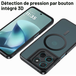 Effcotuo Magnétique Coque pour Motorola Moto G57 Power/G57 5G/G67 Power Case avec MagSafe avec Verre Trempé Protection écran Ant