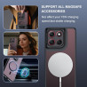 Effcotuo Magnétique Coque pour Motorola Moto G86 5G Case avec MagSafe, Anti-Chute Silicone Souple + Acrylique Givré Coque, Etui 