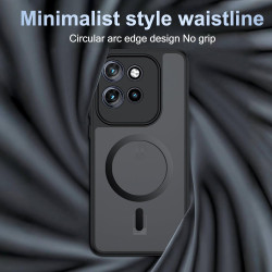 Effcotuo Magnétique Coque pour Motorola Moto Edge 60 Neo/Edge 50 Neo Case avec MagSafe avec Verre Trempé Protection écran Anti-C