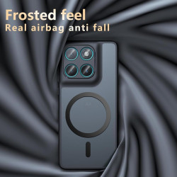 Effcotuo Magnétique Coque pour Motorola Moto Edge 60 Pro Case avec MagSafe, Anti-Chute Silicone Souple + Acrylique Givré Coque, 