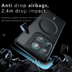 Effcotuo Magnétique Coque pour Motorola Moto Edge 60 Pro Case avec MagSafe, Anti-Chute Silicone Souple + Acrylique Givré Coque, 