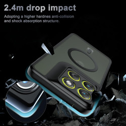 Effcotuo Magnétique Coque pour Motorola Moto Edge 70 Case avec MagSafe avec Verre Trempé Protection écran Anti-Chute Silicone So