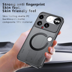 Effcotuo Magnétique Coque pour Nothing Phone 3 Case avec MagSafe, Anti-Chute Silicone Souple + Acrylique Givré Coque, Etui Trans