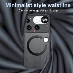 Effcotuo Magnétique Coque pour Nothing Phone 3 Case avec MagSafe, Anti-Chute Silicone Souple + Acrylique Givré Coque, Etui Trans