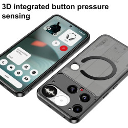 Effcotuo Magnétique Coque pour Nothing Phone 3 Case avec MagSafe, Anti-Chute Silicone Souple + Acrylique Givré Coque, Etui Trans