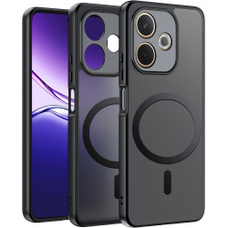 Effcotuo Magnétique Coque pour Oppo A5 Pro 4G/5G Case avec MagSafe, Anti-Chute Silicone Souple + Acrylique Givré Coque, Etui Tra