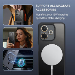 Effcotuo Magnétique Coque pour Oppo A5 Pro 4G/5G Case avec MagSafe, Anti-Chute Silicone Souple + Acrylique Givré Coque, Etui Tra