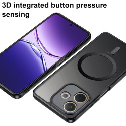 Effcotuo Magnétique Coque pour Oppo A5 Pro 4G/5G Case avec MagSafe, Anti-Chute Silicone Souple + Acrylique Givré Coque, Etui Tra