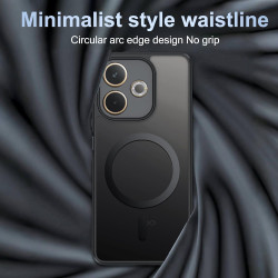 Effcotuo Magnétique Coque pour Oppo A5 Pro 4G/5G Case avec MagSafe, Anti-Chute Silicone Souple + Acrylique Givré Coque, Etui Tra