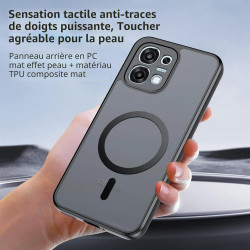 Effcotuo Magnétique Coque pour Oppo A6 Pro 5G /4G Case avec MagSafe avec Verre Trempé Protection écran Anti-Chute Silicone Soupl
