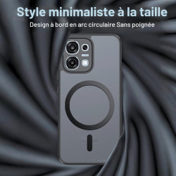 Effcotuo Magnétique Coque pour Oppo A6 Pro 5G /4G Case avec MagSafe avec Verre Trempé Protection écran Anti-Chute Silicone Soupl