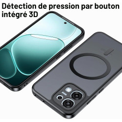 Effcotuo Magnétique Coque pour Oppo A6 Pro 5G /4G Case avec MagSafe avec Verre Trempé Protection écran Anti-Chute Silicone Soupl