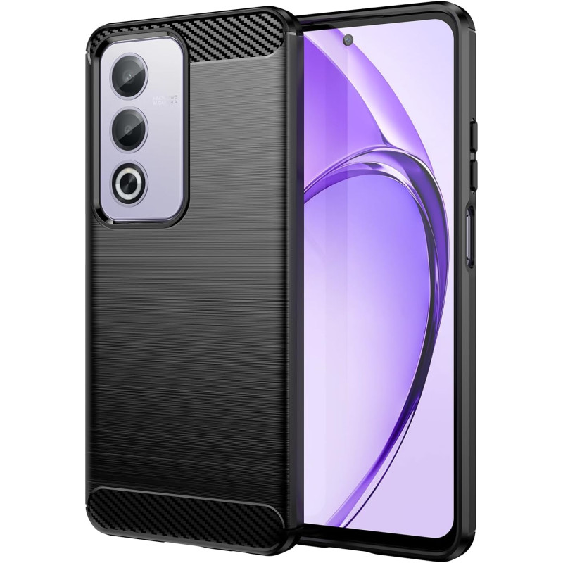 Effcotuo Coque pour Oppo A80 5G Cover, Etui Souple Flexible en Premium TPU, Antichoc, Anti-dérapante pour Oppo A80 5G-Noir
