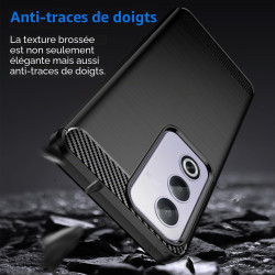 Effcotuo Coque pour Oppo A80 5G Cover, Etui Souple Flexible en Premium TPU, Antichoc, Anti-dérapante pour Oppo A80 5G-Noir
