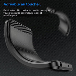 Effcotuo Coque pour Oppo A80 5G Cover, Etui Souple Flexible en Premium TPU, Antichoc, Anti-dérapante pour Oppo A80 5G-Noir