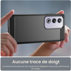 Effcotuo Coque pour Oppo A80 5G Cover, Etui Souple Flexible en Premium TPU, Antichoc, Anti-dérapante pour Oppo A80 5G-Noir