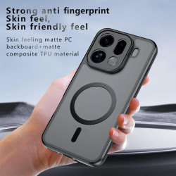 Effcotuo Magnétique Coque pour Oppo Find X9 Pro Case avec MagSafe Protection Anti-Chute Silicone Souple + PC Givré Coque, Etui T