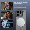 Effcotuo Magnétique Coque pour Oppo Find X9 Pro Case avec MagSafe Protection Anti-Chute Silicone Souple + PC Givré Coque, Etui T