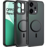 Effcotuo Magnétique Coque pour Oppo Reno 14 5G Case avec MagSafe, Anti-Chute Silicone Souple + Acrylique Givré Coque, Etui Trans