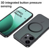 Effcotuo Magnétique Coque pour Oppo Reno 14 5G Case avec MagSafe, Anti-Chute Silicone Souple + Acrylique Givré Coque, Etui Trans