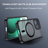 Effcotuo Magnétique Coque pour Oppo Reno 14 5G Case avec MagSafe, Anti-Chute Silicone Souple + Acrylique Givré Coque, Etui Trans