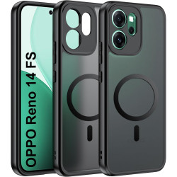 Effcotuo Magnétique Coque pour Oppo Reno 14 FS/14FS/14 F/14F 4G/5G Case avec MagSafe, Anti-Chute Silicone Souple + Acrylique Giv
