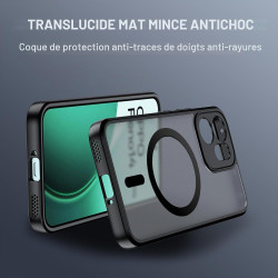 Effcotuo Magnétique Coque pour Oppo Reno 14 FS/14FS/14 F/14F 4G/5G Case avec MagSafe, Anti-Chute Silicone Souple + Acrylique Giv