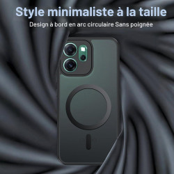 Effcotuo Magnétique Coque pour Oppo Reno 14 FS/14FS/14 F/14F 4G/5G Case avec MagSafe, Anti-Chute Silicone Souple + Acrylique Giv