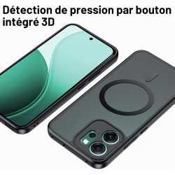 Effcotuo Magnétique Coque pour Oppo Reno 14 FS/14FS/14 F/14F 4G/5G Case avec MagSafe, Anti-Chute Silicone Souple + Acrylique Giv