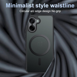 Effcotuo Magnétique Coque pour OnePlus Nord CE 5 /Nord CE5 5G Case avec MagSafe, Anti-Chute Silicone Souple + Acrylique Givré Co