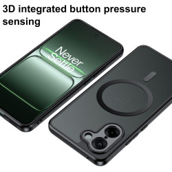 Effcotuo Magnétique Coque pour OnePlus Nord CE 5 /Nord CE5 5G Case avec MagSafe, Anti-Chute Silicone Souple + Acrylique Givré Co