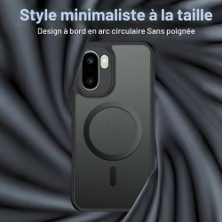 Effcotuo Magnétique Coque pour OnePlus 15R 5G Case avec MagSafe avec Verre Trempé Protection écran Anti-Chute Silicone Souple + 