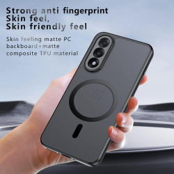 Effcotuo Magnétique Coque pour OnePlus Nord 5 5G Case avec MagSafe, Anti-Chute Silicone Souple + Acrylique Givré Coque, Etui Tra