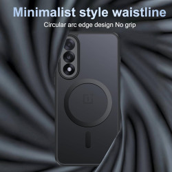 Effcotuo Magnétique Coque pour OnePlus Nord 5 5G Case avec MagSafe, Anti-Chute Silicone Souple + Acrylique Givré Coque, Etui Tra