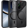 Effcotuo Magnétique Coque pour Xiaomi POCO F7 5G Case avec MagSafe, Anti-Chute Silicone Souple + Acrylique Givré Coque, Etui Tra