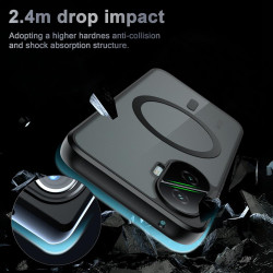 Effcotuo Magnétique Coque pour Xiaomi POCO F7 5G Case avec MagSafe, Anti-Chute Silicone Souple + Acrylique Givré Coque, Etui Tra