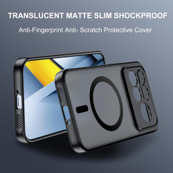 Effcotuo Magnétique Coque pour Xiaomi POCO F8 Ultra 5G Case avec MagSafe avec Verre Trempé Protection écran Anti-Chute Silicone 