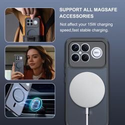 Effcotuo Magnétique Coque pour Xiaomi POCO F8 Ultra 5G Case avec MagSafe avec Verre Trempé Protection écran Anti-Chute Silicone 