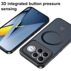Effcotuo Magnétique Coque pour Xiaomi POCO F8 Ultra 5G Case avec MagSafe avec Verre Trempé Protection écran Anti-Chute Silicone 