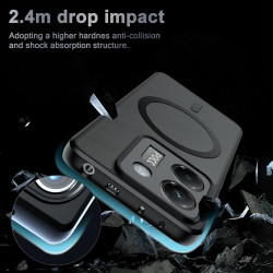 Effcotuo Magnétique Coque pour Xiaomi POCO M7 Pro 5G Case avec MagSafe, Anti-Chute Silicone Souple + Acrylique Givré Coque, Etui