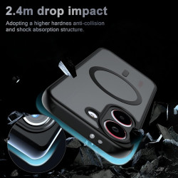 Effcotuo Magnétique Coque pour Xiaomi POCO X8 Pro 5G Case avec MagSafe avec Verre Trempé Protection écran Anti-Chute Silicone So