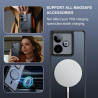 Effcotuo Magnétique Coque pour Realme GT 7/ GT 7T 5G Case avec MagSafe, Anti-Chute Silicone Souple + Acrylique Givré Coque, Etui
