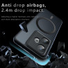 Effcotuo Magnétique Coque pour Realme GT 7/ GT 7T 5G Case avec MagSafe, Anti-Chute Silicone Souple + Acrylique Givré Coque, Etui