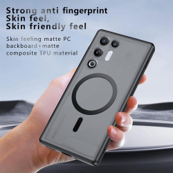 Effcotuo magnétique coque pour zte nubia rougemagic 11 air 5g case avec magsafe avec verre trempé protection écran anti-chute si