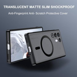 Effcotuo magnétique coque pour zte nubia rougemagic 11 air 5g case avec magsafe avec verre trempé protection écran anti-chute si