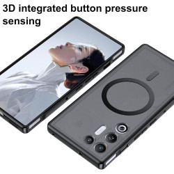 Effcotuo magnétique coque pour zte nubia rougemagic 11 air 5g case avec magsafe avec verre trempé protection écran anti-chute si